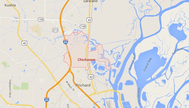 homeowners insurance in Chickasaw Alabama map