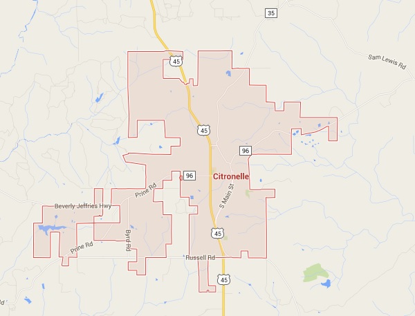 Citronelle Alabama Map